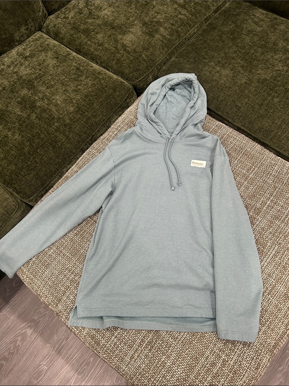 Patagonia Men's Hooded Zip-Up Sweater - Light Blue